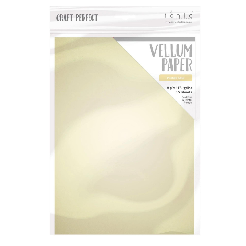 Pearled Gold Vellum | 8.5x11 {10pk}