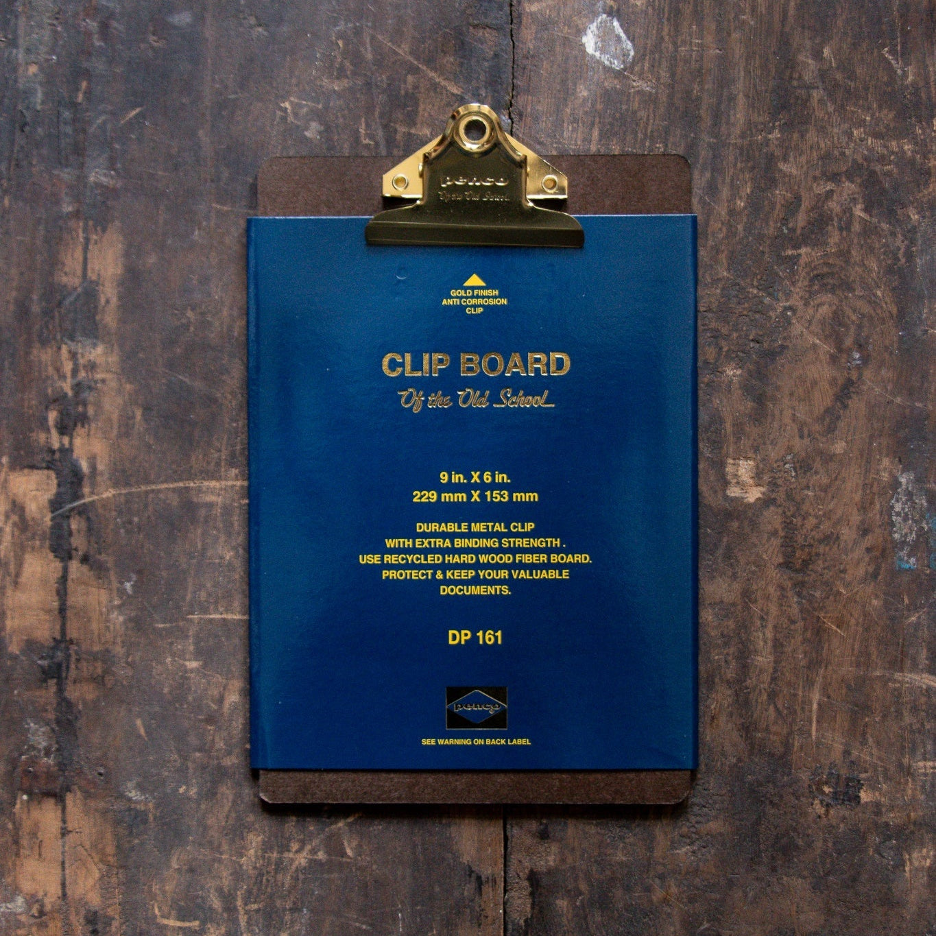 A4 Old School Clipboard with Gold Clip