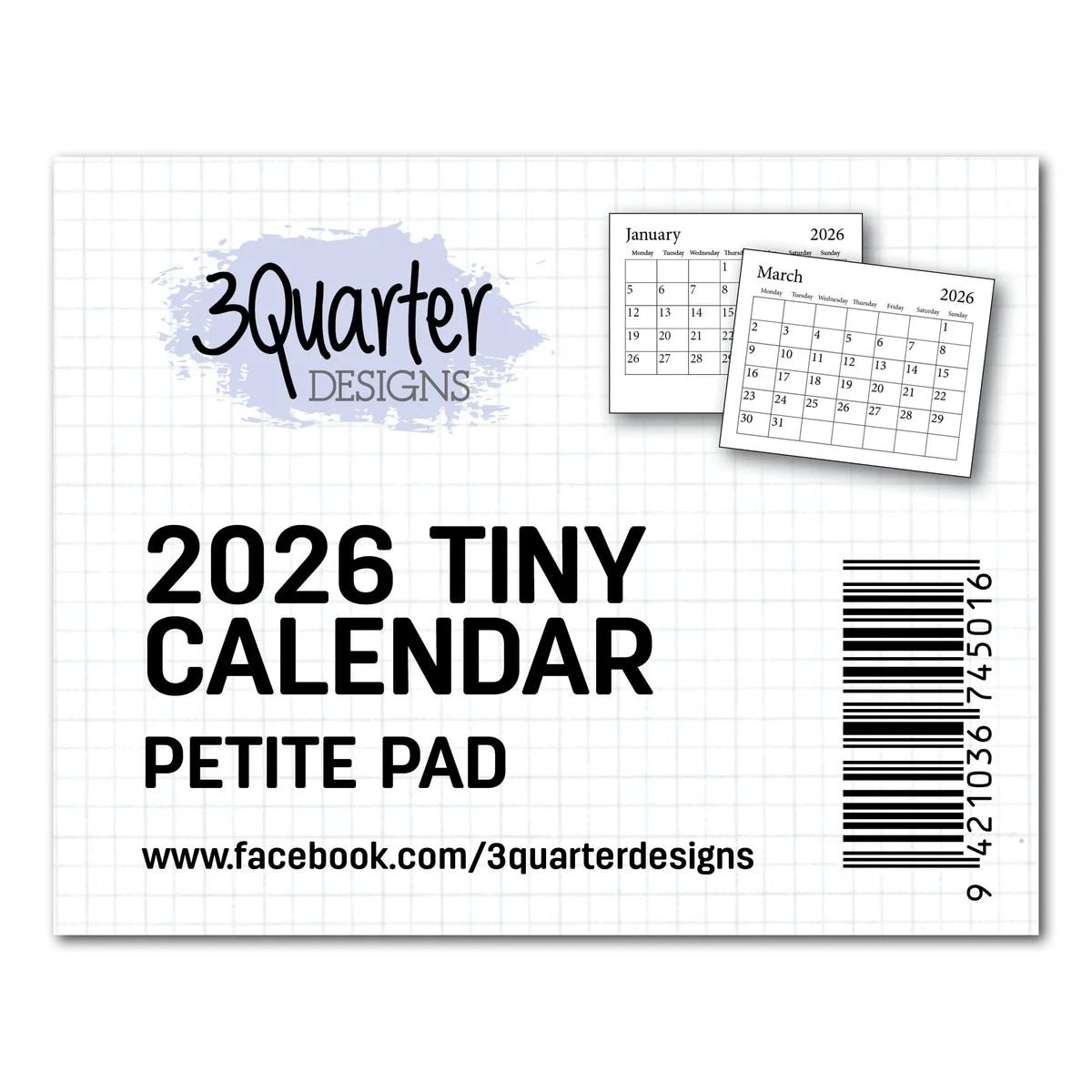 2026 Mini Calendar Pad