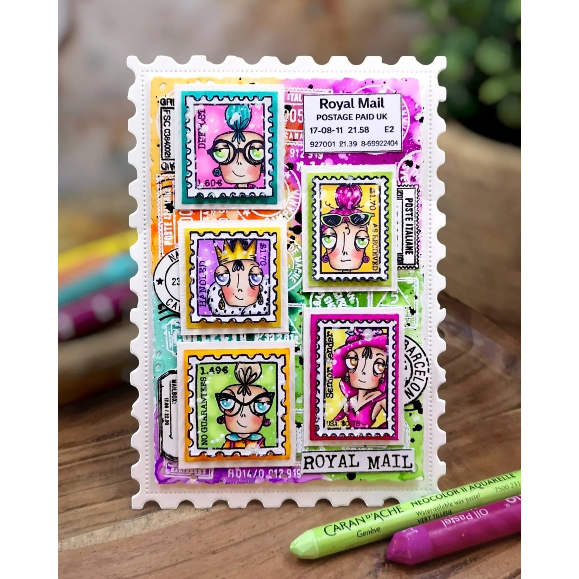 Postal Bits A7 Clear Stamp Set No. 1380
