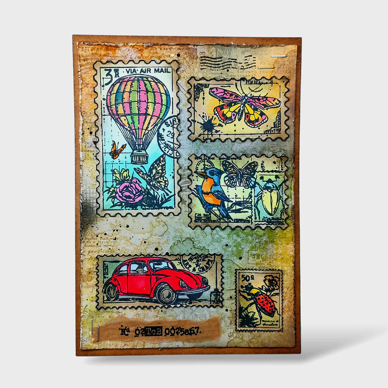 Miniature Postage Stamps A7 Clear Stamp Set No. 1443