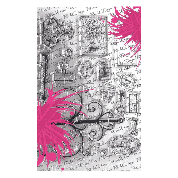Clear Stamp Hinge & Bracket {clearance}