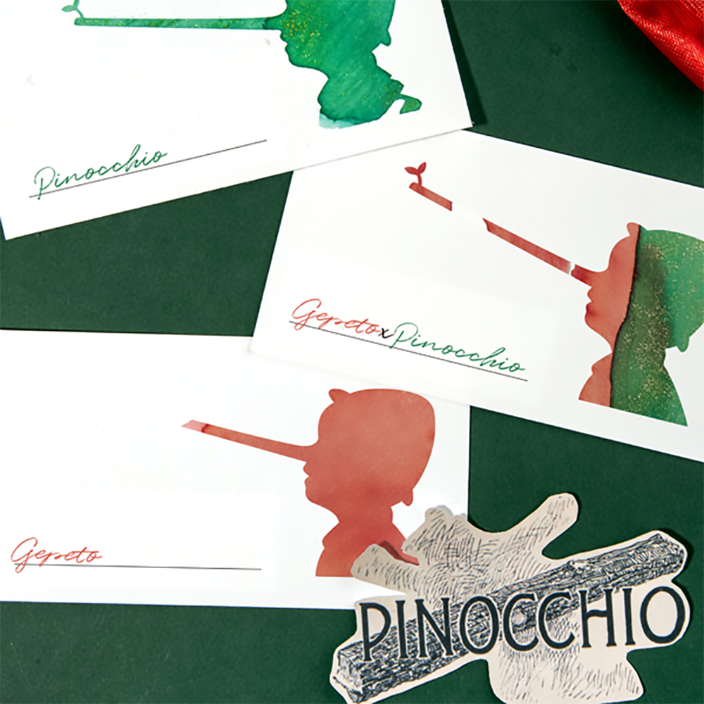 Pinocchio Ink Swatch Cards