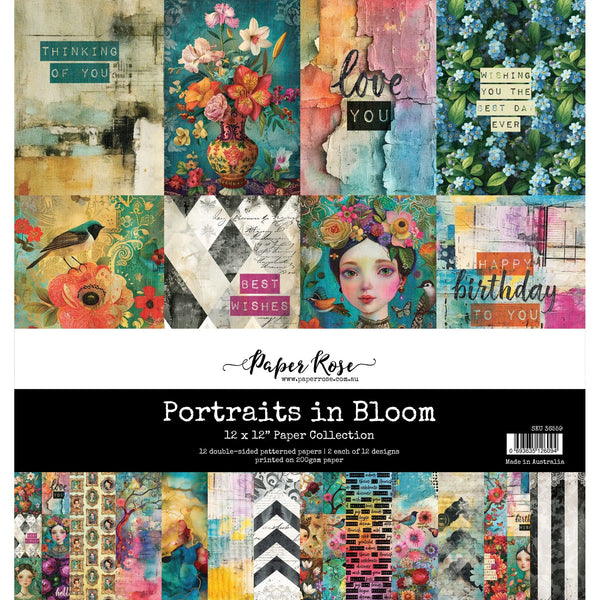 Portraits in Bloom 12x12 Paper Collection