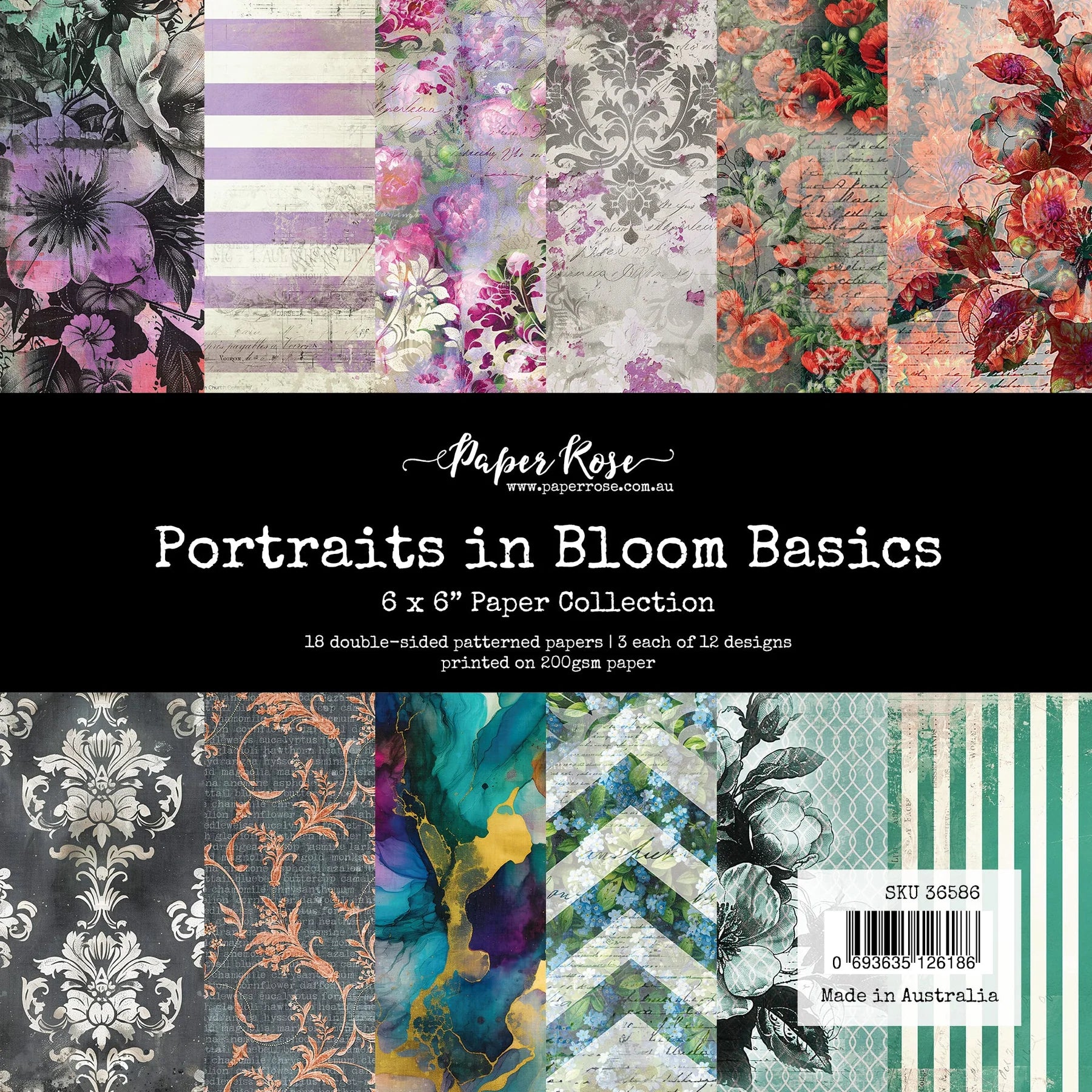 Portraits in Bloom Basics 6x6 Paper Collection