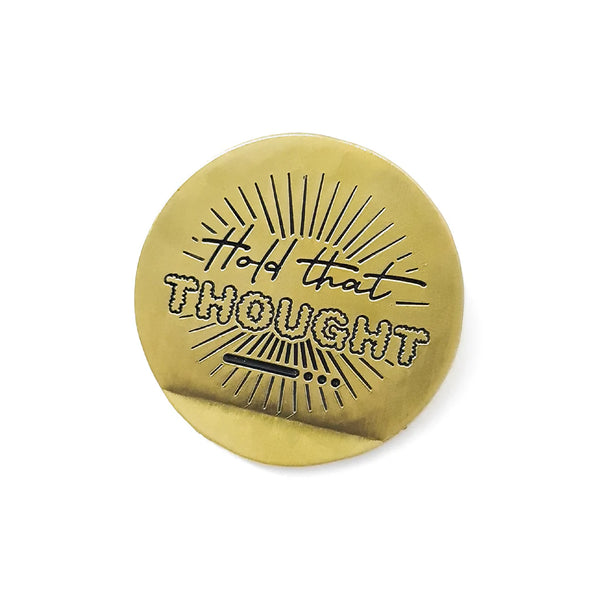 Hold That Thought Brass Journal Clip