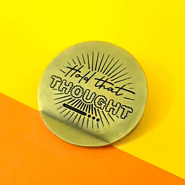 Hold That Thought Brass Journal Clip