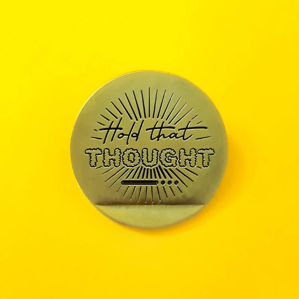 Hold That Thought Brass Journal Clip