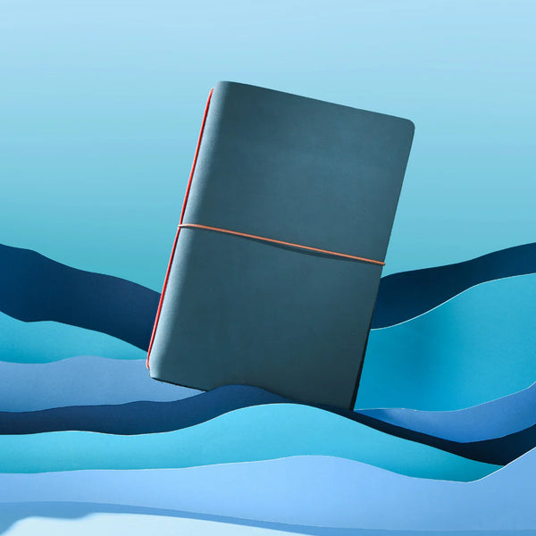 Blue Explorer Refillable Leather Journal