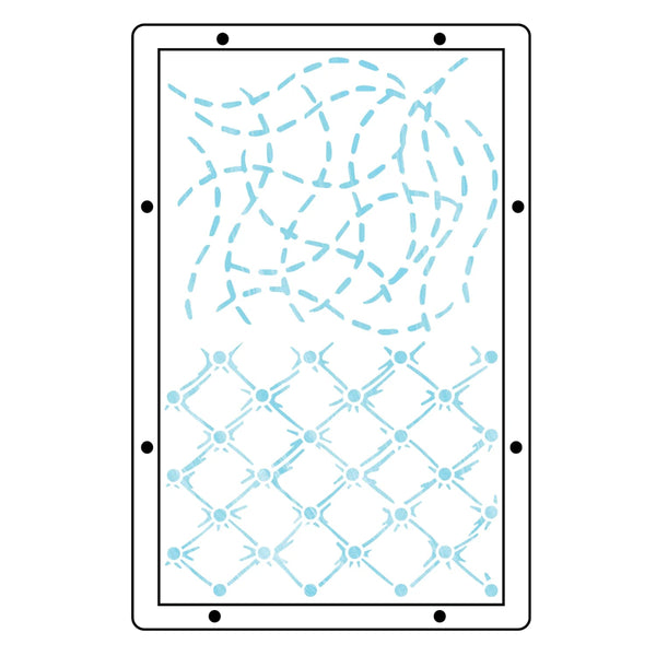 Stitches A5 Stamp + Stencil Set | Mark Montano