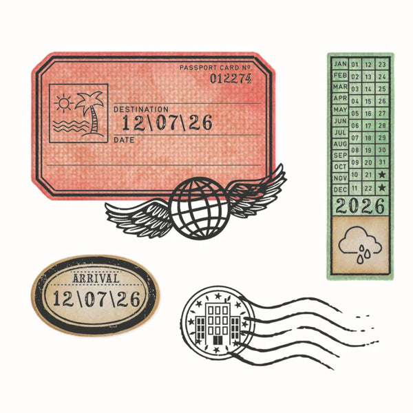 Globetrotter's Mark Stamp + Die Set | 49 & Market