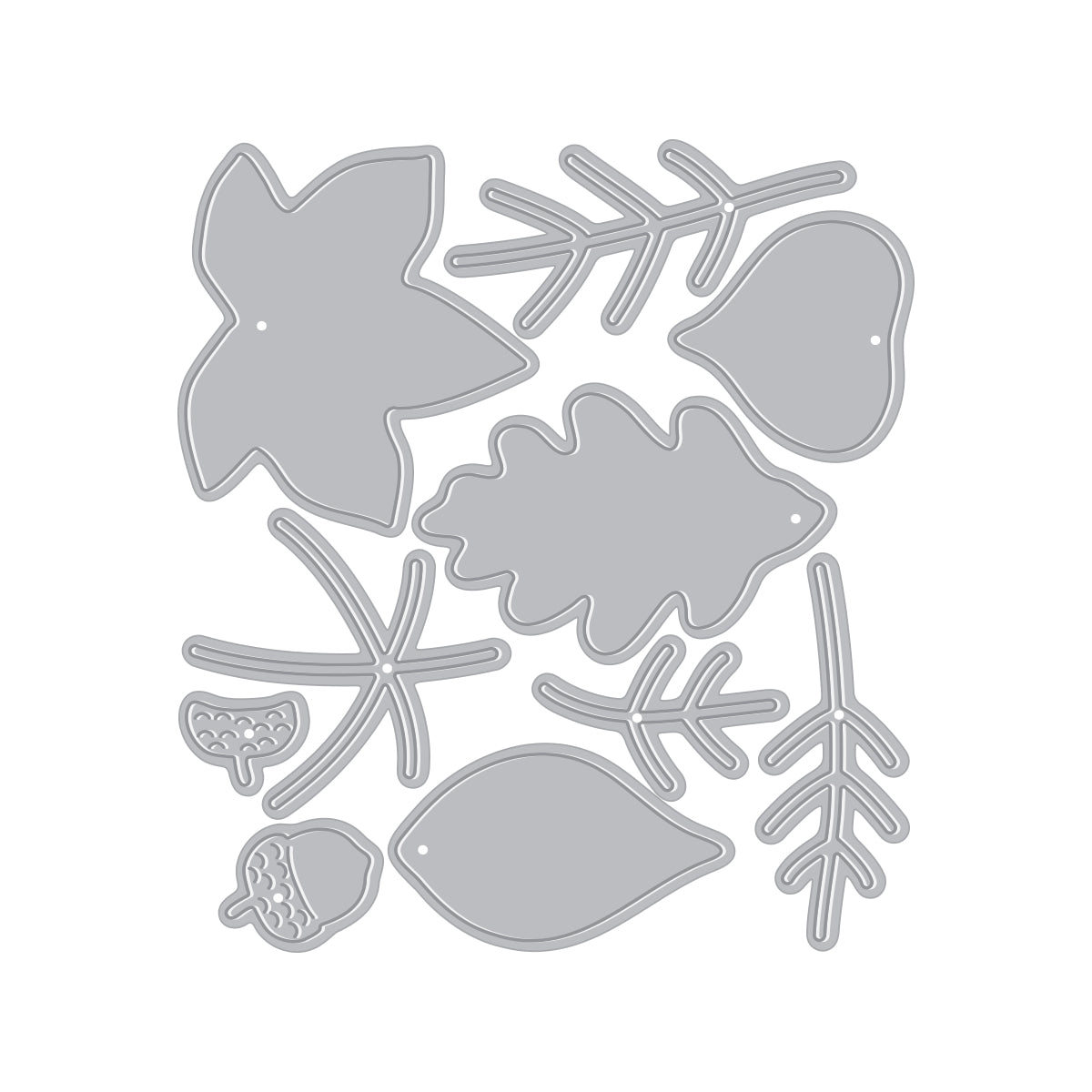 Lovely Little Leaves Die Set — product contents