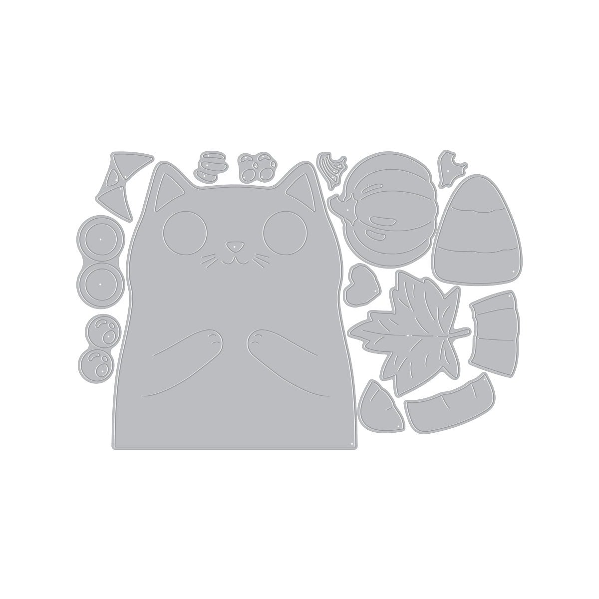 Kitty Squeezer Die Set — product contents