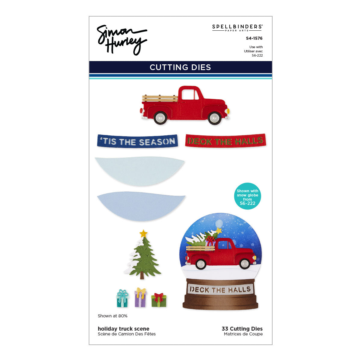 Holiday Truck Scene Etched Dies by Simon Hurley — product contents