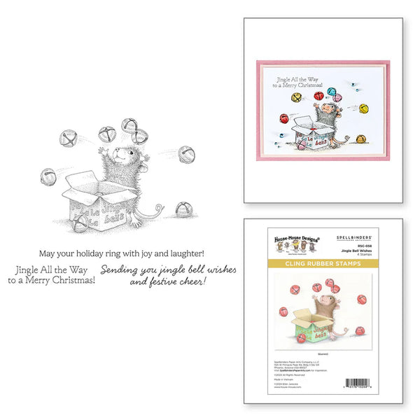 Jingle Bells Cling Rubber Stamp Set | House Mouse