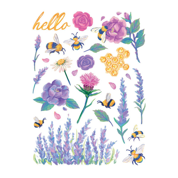 Bees & Florals Hero Transfers