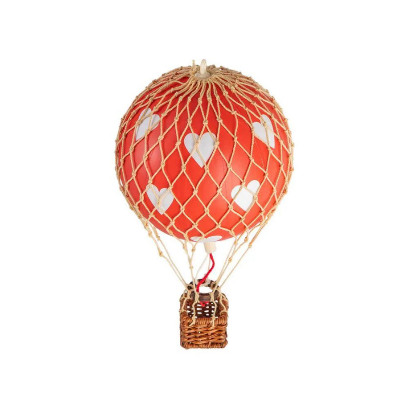 Red Hearts Mini Hot Air Balloon