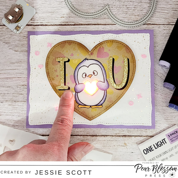 One Light 2pk LED Interactive Element for Cardmaking