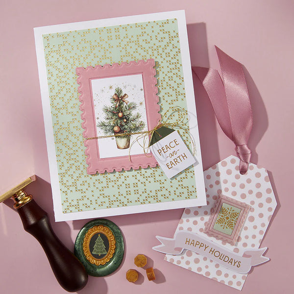 Frame Inserts Etched Dies for Coordinating Wax Seals | Holiday Magic