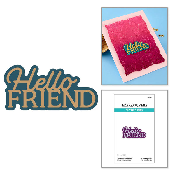 Hello Friend Layered Sentiment Die Set