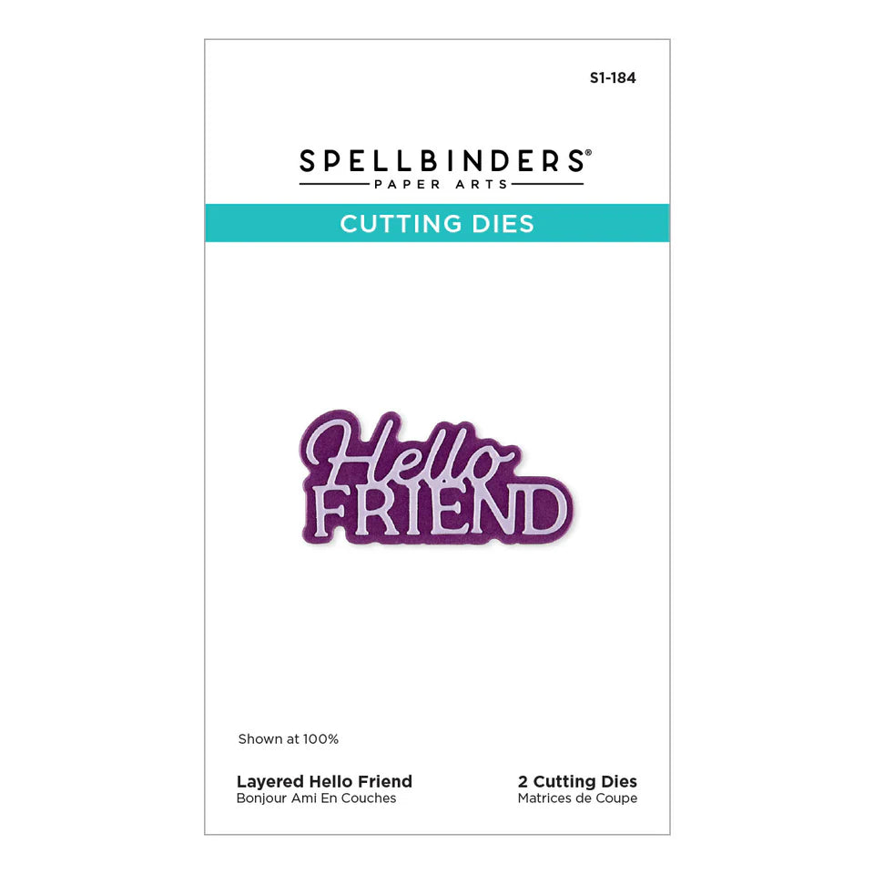 Hello Friend Layered Sentiment Die Set