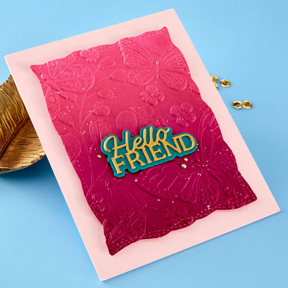 Hello Friend Layered Sentiment Die Set