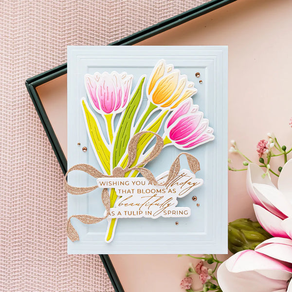 Bouquet of Hugs Sentiments Press & Foil Plate + Die Set | Yana Smakula