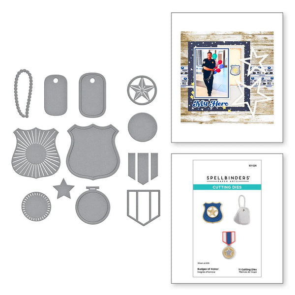 Badges of Honor Etched Dies | Storytelling Collection