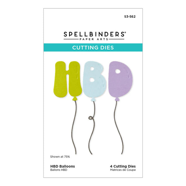 HBD Balloons Etched Die Set