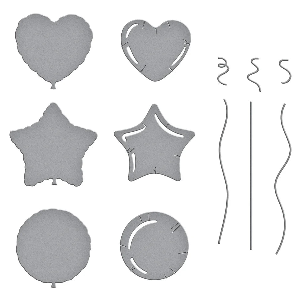 Mylar Balloons Etched Dies | Simon Hurley's Birthday Bash Collection {clearance}