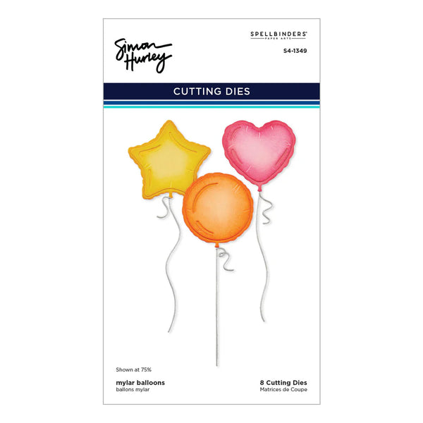 Mylar Balloons Etched Dies | Simon Hurley's Birthday Bash Collection {clearance}