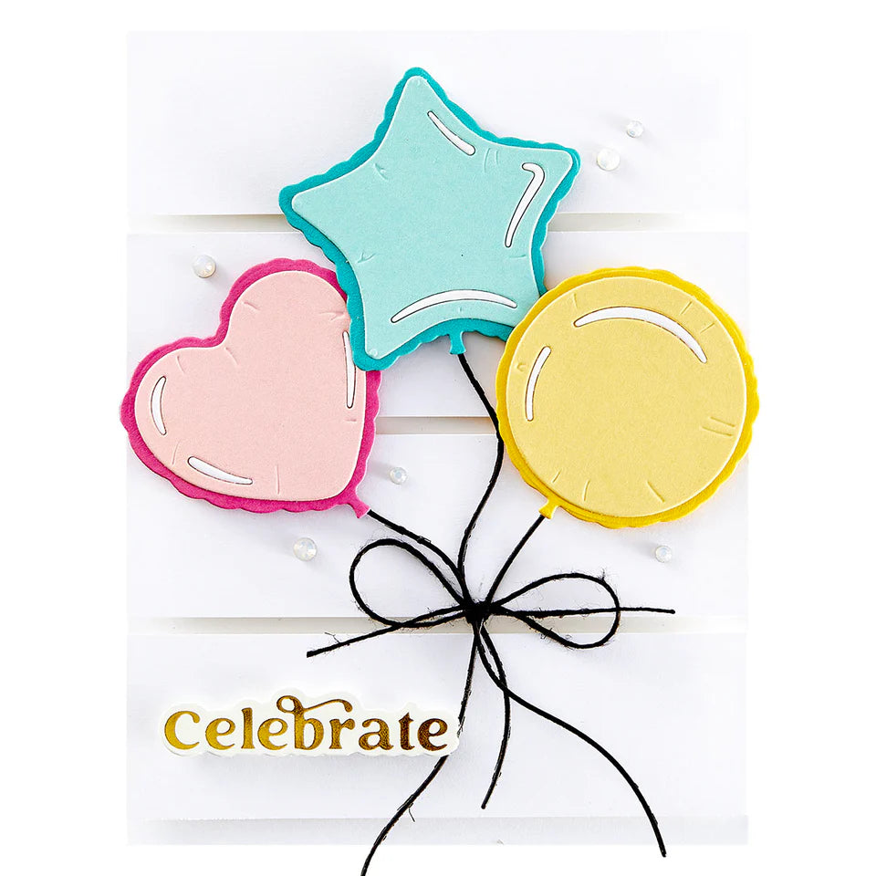 Mylar Balloons Etched Dies | Simon Hurley's Birthday Bash Collection {clearance}