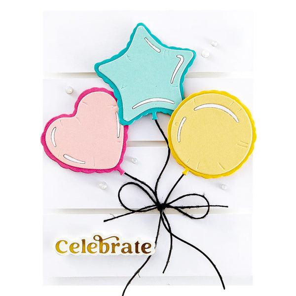 Mylar Balloons Etched Dies | Simon Hurley's Birthday Bash Collection {clearance}