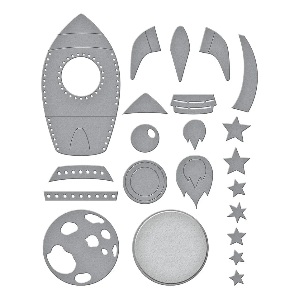 To the Moon Etched Die Set | Simon's Space Adventure