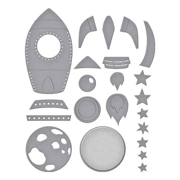 To the Moon Etched Die Set | Simon's Space Adventure