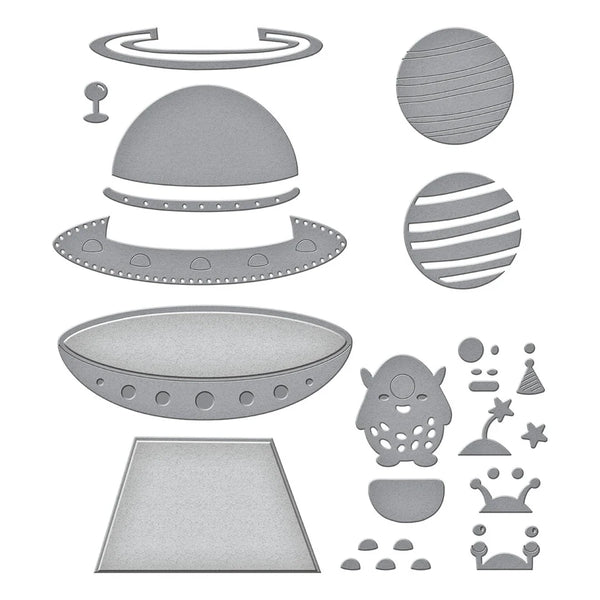 UFO Friend Etched Die Set | Simon's Space Adventure