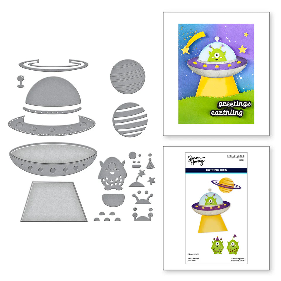 UFO Friend Etched Die Set | Simon's Space Adventure