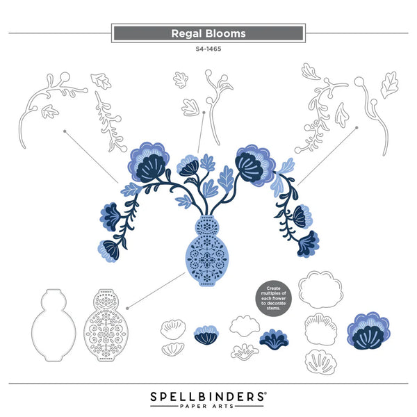 {coming soon!} Regal Blooms Etched Die Set