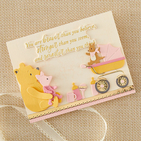 Sweet Sentiments Press & Foil Plate + Die Set | Simple Stories Classic Pooh