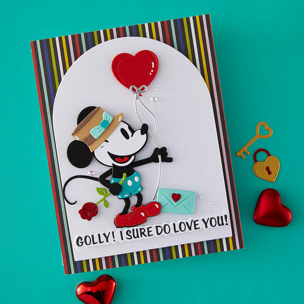 Classic Mouse Love Sentiments Press & Foil Plate + Die Set