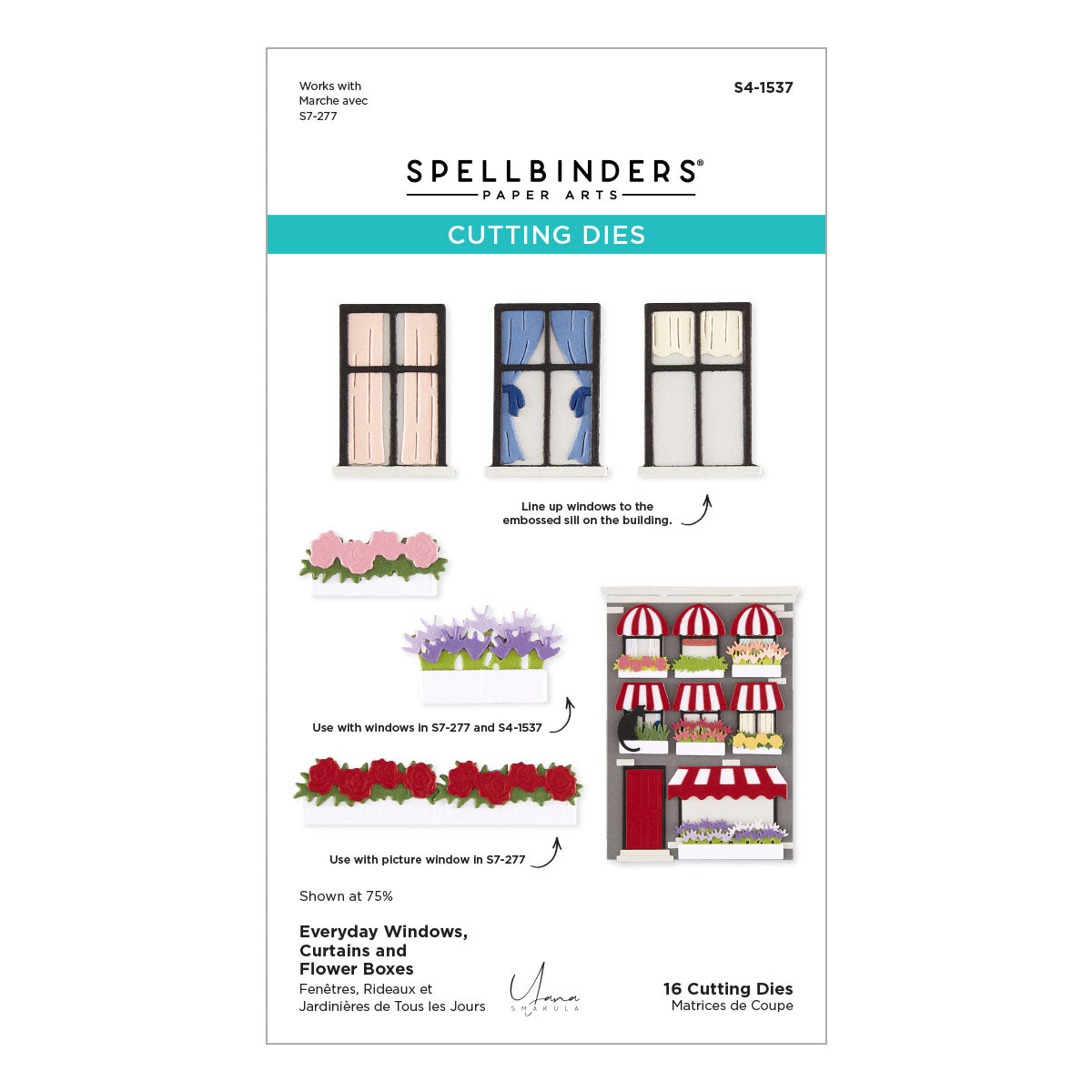 Everyday Windows, Curtains and Flower Boxes Etched Dies | Yana Smakula