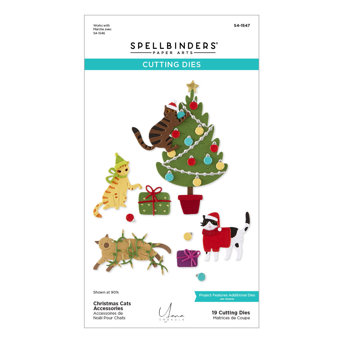 Christmas Cats Accessories Etched Dies | Yana Smakula {coming soon!}