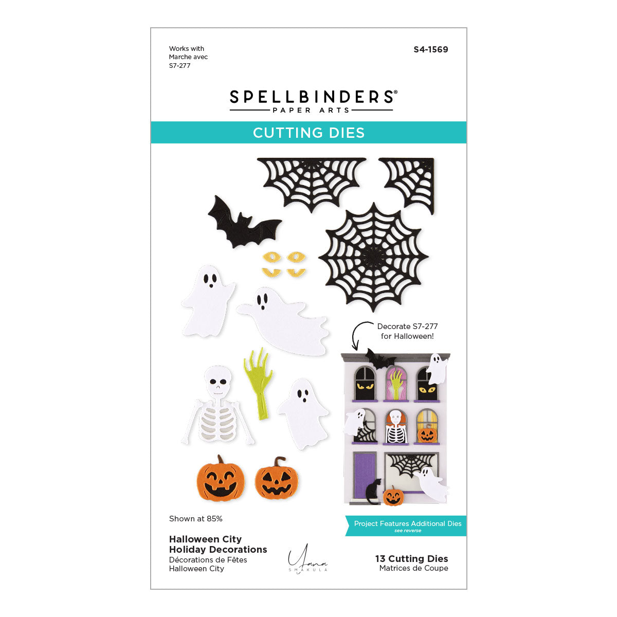 Halloween City Holiday Decorations Etched Dies by Yana Smakula