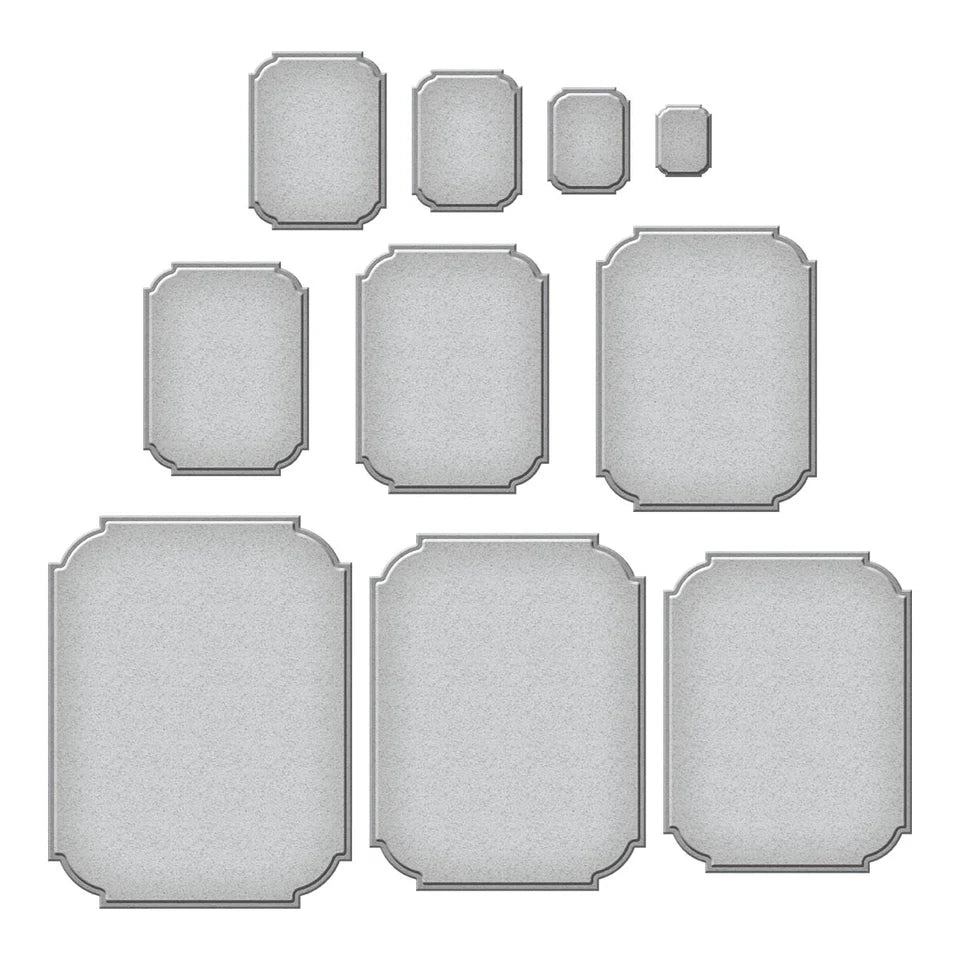 Notched Corner Frames Etched Nesting Dies