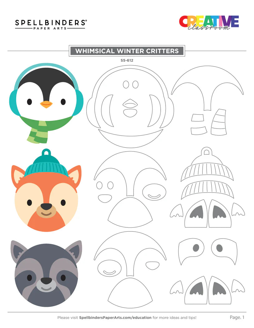 Whimsical Winter Critters Etched Dies | Nichol Spohr