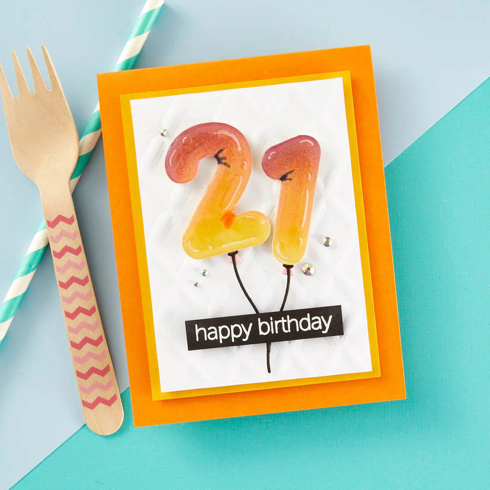 Birthday Balloons Etched Dies |  Monster Birthday Collection