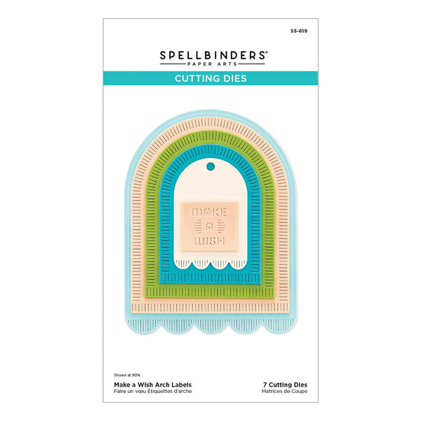 Make a Wish Arch Labels Etched Dies | Monster Birthday Collection