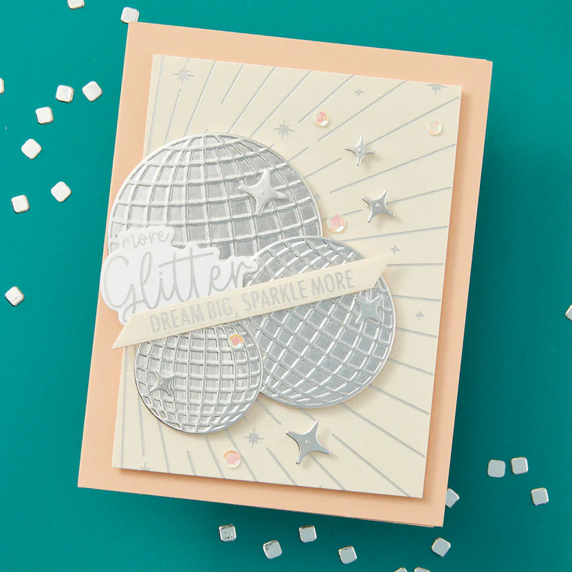 Shine Bright Sentiment Strips Press Plate + Die Set | Carissa Wiley {clearance}