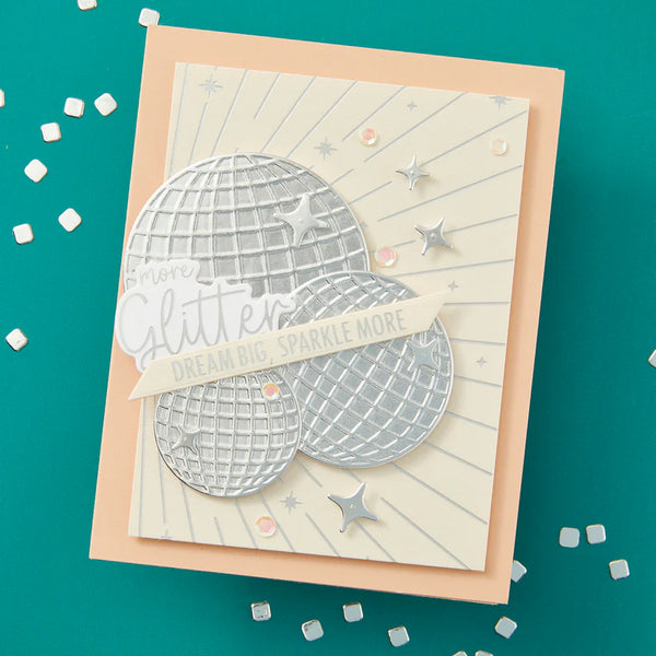 Shine Bright Sentiment Strips Press Plate + Die Set | Carissa Wiley {clearance}