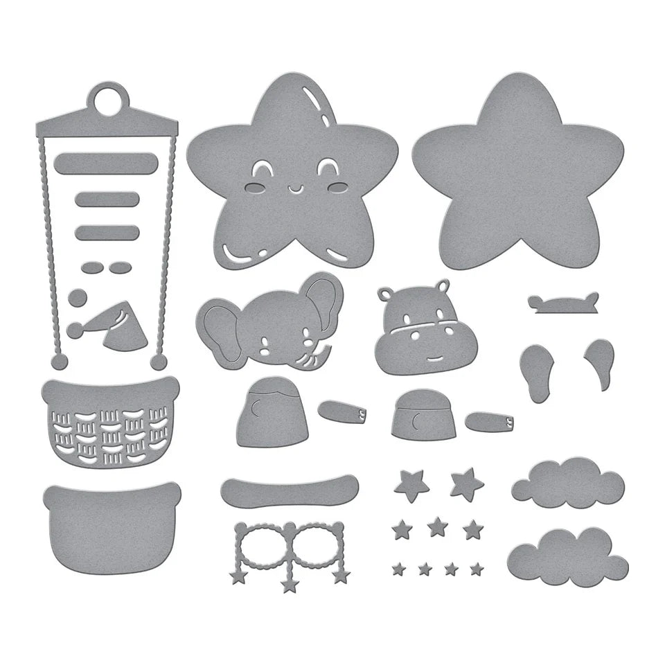 Swinging Among the Stars Etched Dies | Little Smiles Collection